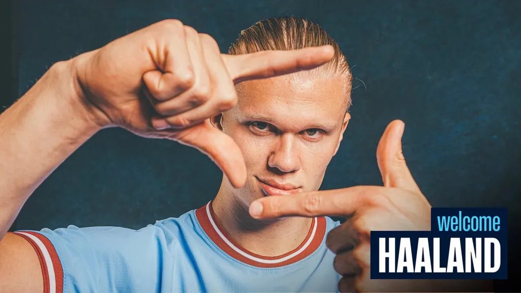 O atacante norueguês Haaland é a nova contratação do Manchester City