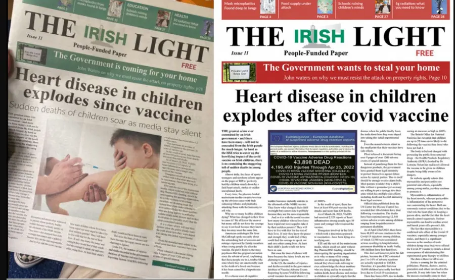 capa de jornal com informação enganosa