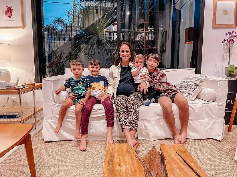 Com a chegada de Guilhermina, o casal agora tem cinco filhos