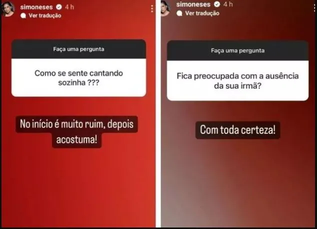 Respostas foram publicadas nos Stories do Instagram
