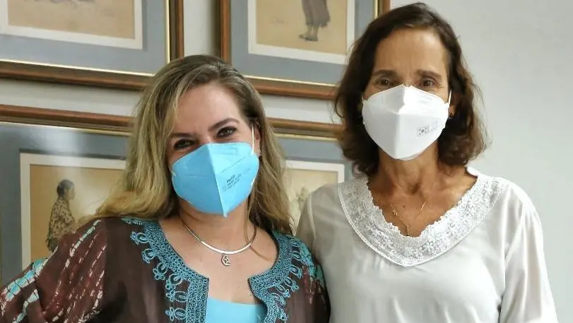 Luizianne e Izolda Cela após encontro em fevereiro