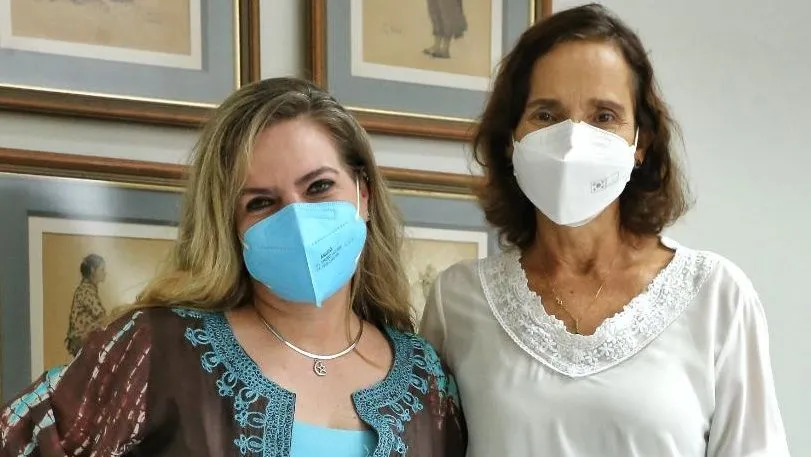 Luizianne e Izolda Cela após encontro em fevereiro
