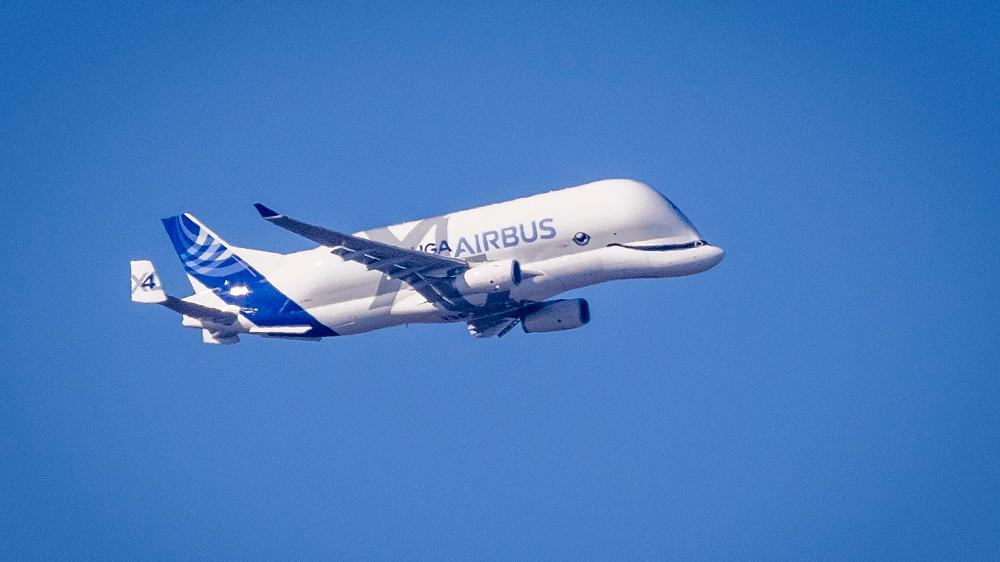 O avião baleia Beluga ST chegou neste domingo (24) a #Fortaleza