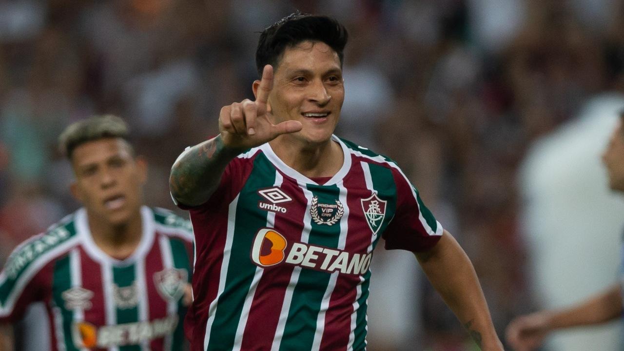 Germán Cano comemora gol pelo Fluminense