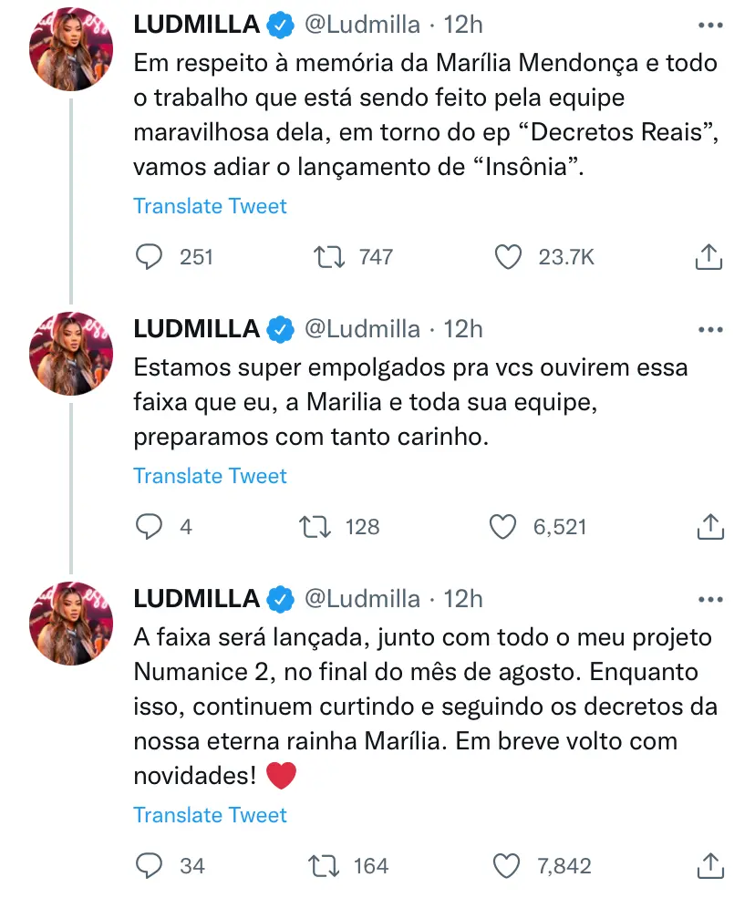 música insônia de ludmilla