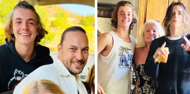 A esquerda é possível ver Jayden James e o pai. Já a direita, o jovem aparece ao lado do irmão, Sean Preston, e a jornalista Daphne Barak