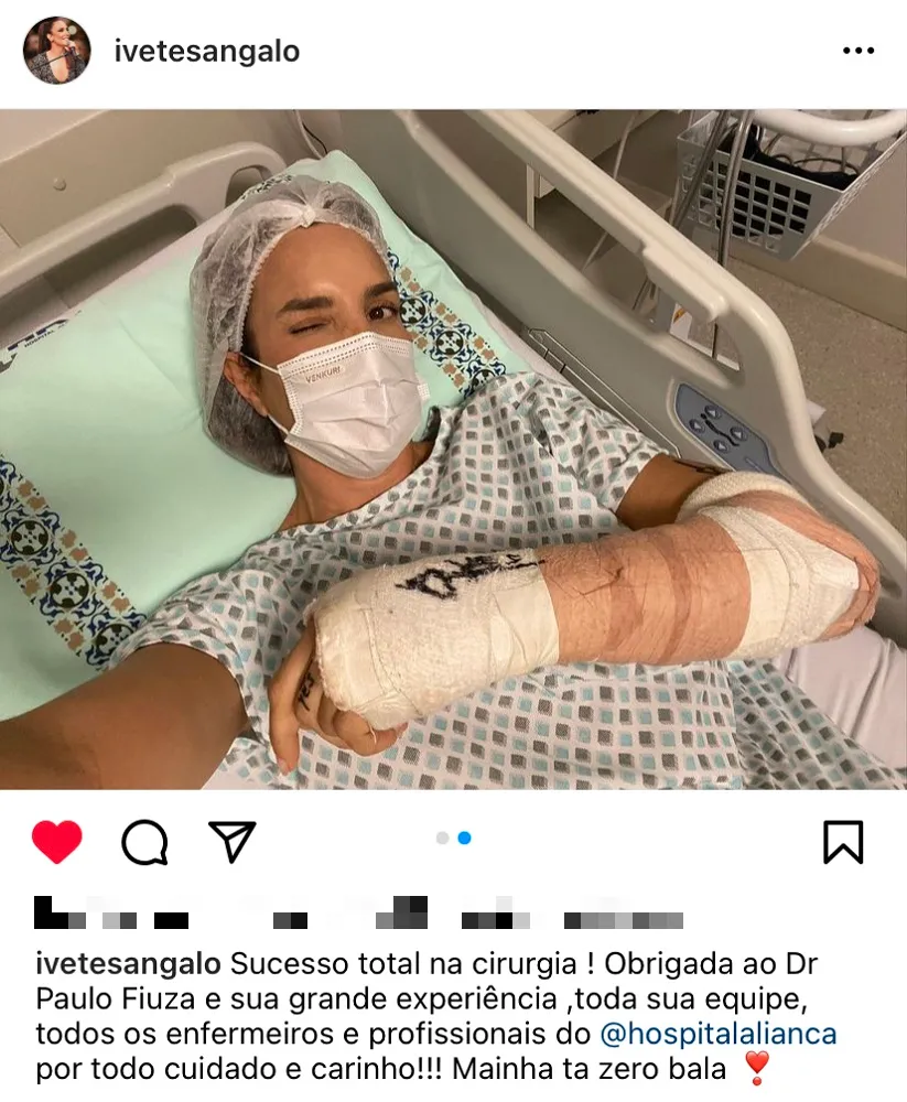 Cantora tranquilizou os fãs após cirurgia