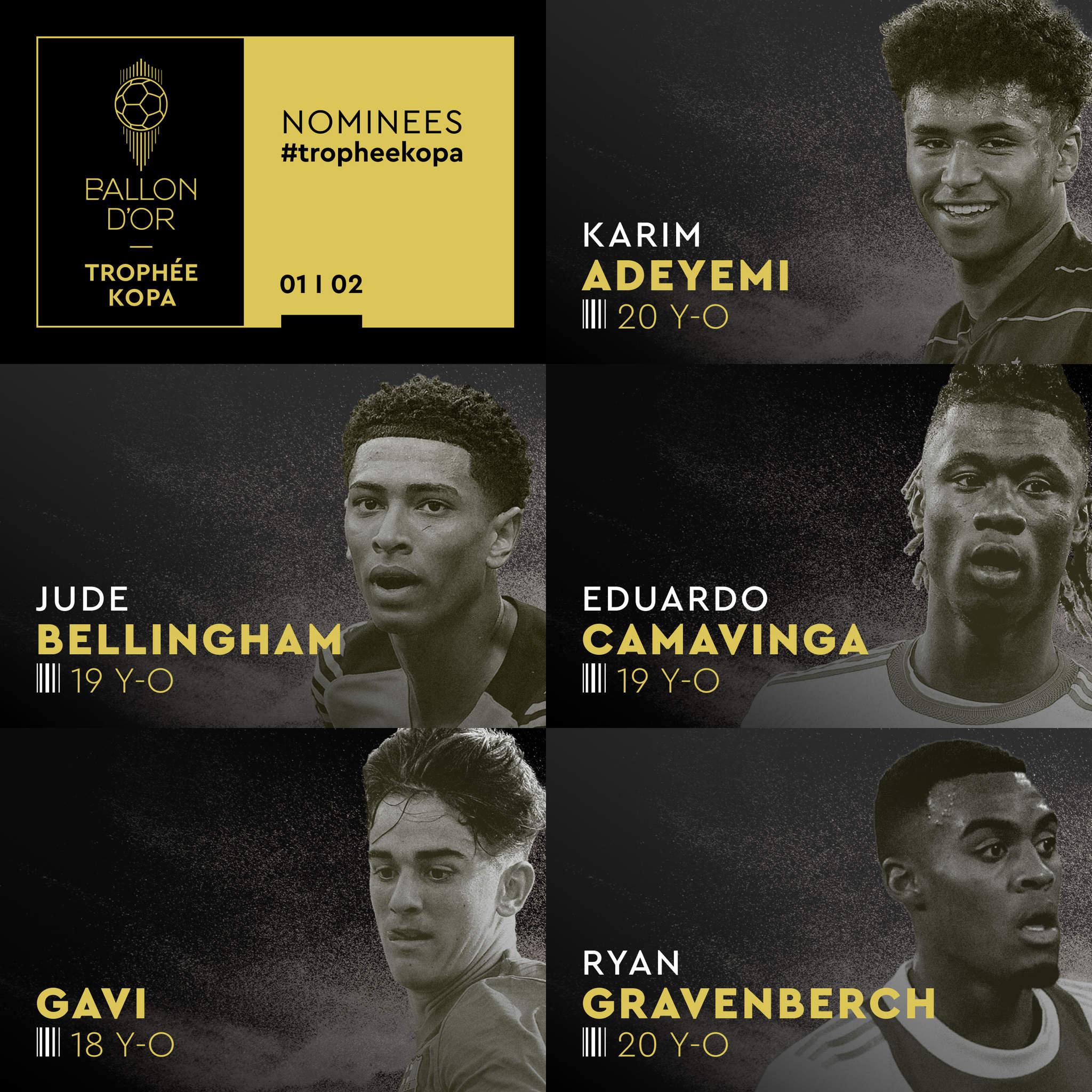 Bellingham e Camavinga são indicados ao prêmio de melhor jogador jovem do  mundo