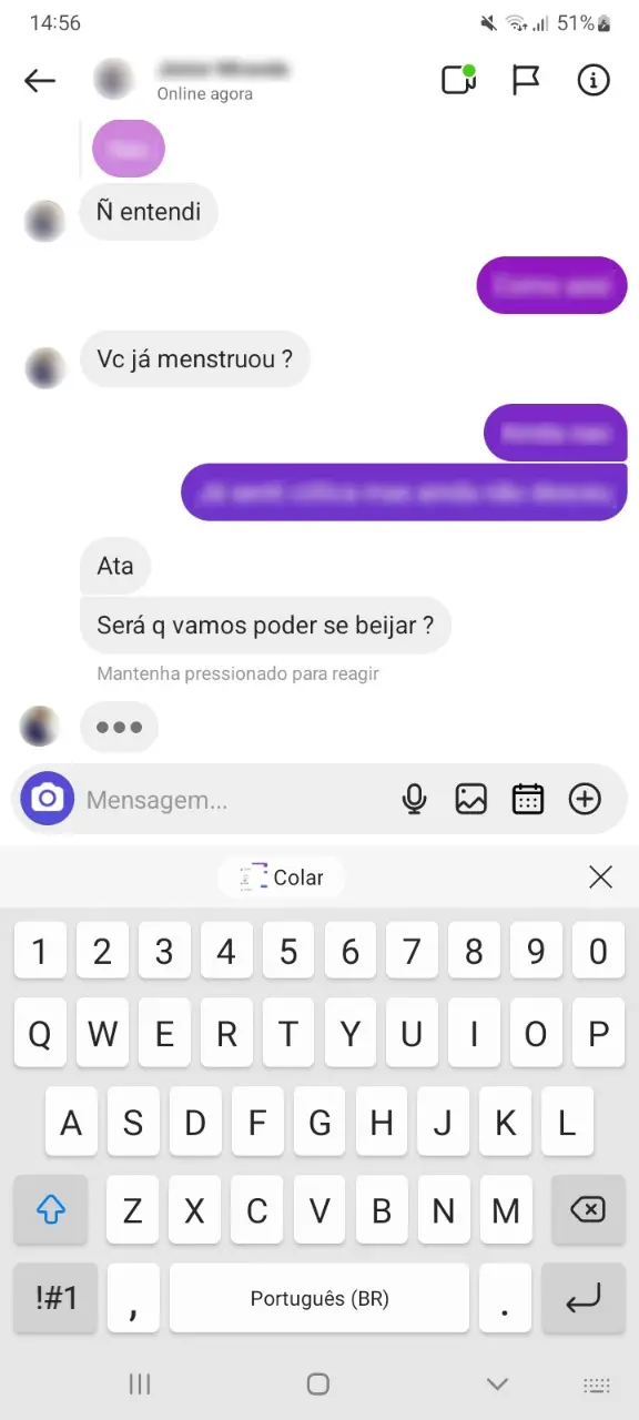 Nas conversas, o homem já se dizia apaixonado pela criança e chegou até a enviar fotos íntimas para ela