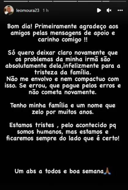 Léo Moura se pronunciou nesta segunda-feira (5)