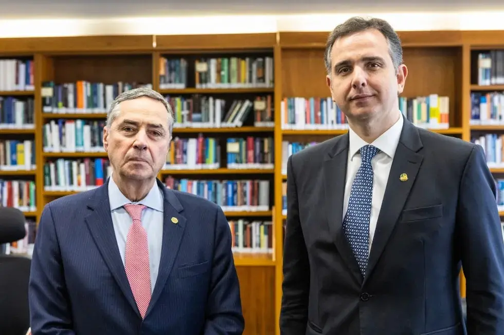 Luís Roberto Barroso e Rodrigo Pacheco