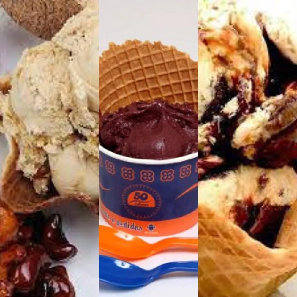 Na 50 Sabores, o favoritismo da clientela é pelos sabores Charlotte, Manjar dos Deuses e Mucuripe