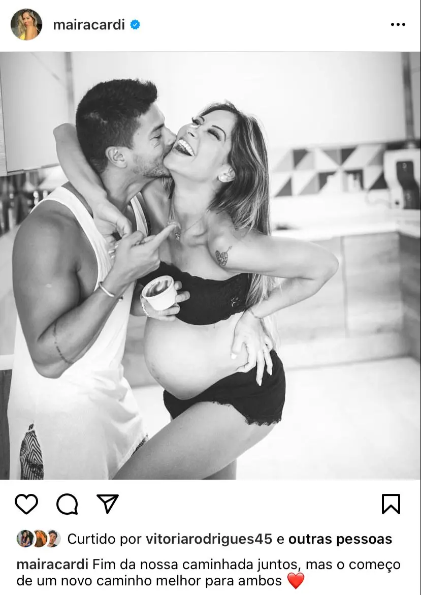 Maíra Cardi anuncia fim de relacionamento com Arthur Aguia