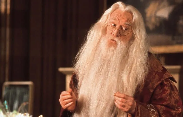 Richard Harris como Alvo Dumbledore na saga Harry Potter