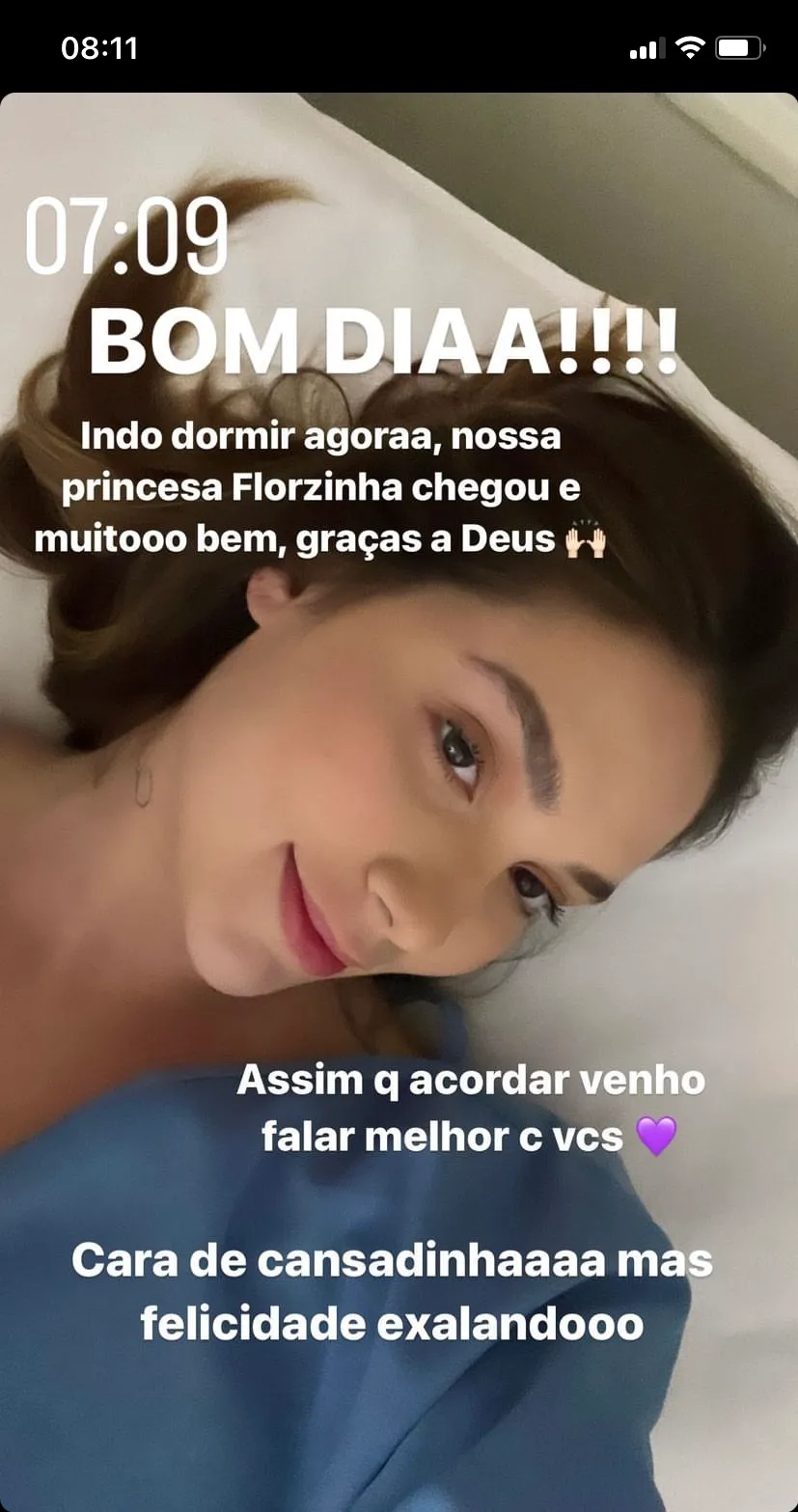 Empresária celebrou a chegada da filha em post nas redes sociais