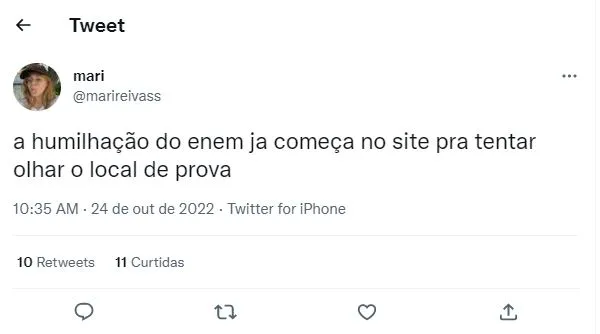 Estudantes manifestam instabilidade no site