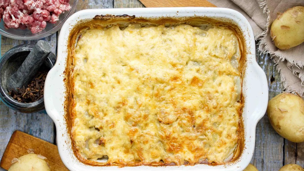 A lasanha de batata pode ser cozinhada sem a presença de carne
