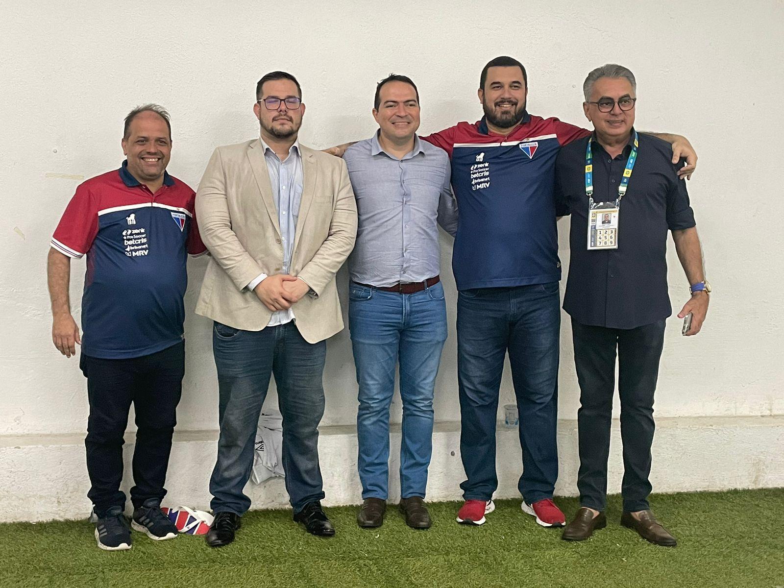 Departamento de Futebol do Fortaleza: Daniel de Paula Pessoa (gerente), Alex Santiago (diretor), Marcelo Paz (presidente), Júlio Manso (supervisor), Sérgio Pappelin (executivo)