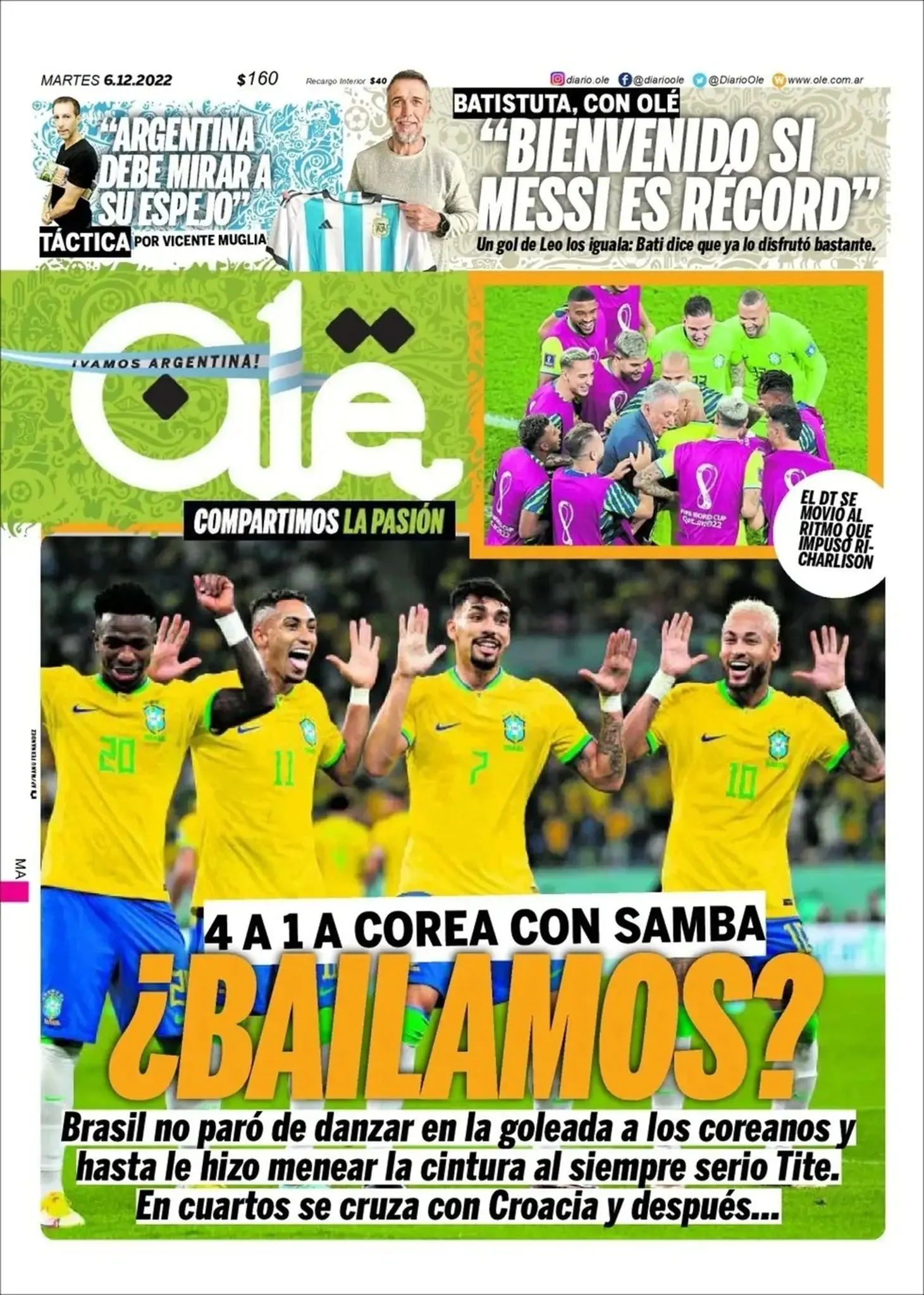 Imagem da capa do jornal argentino