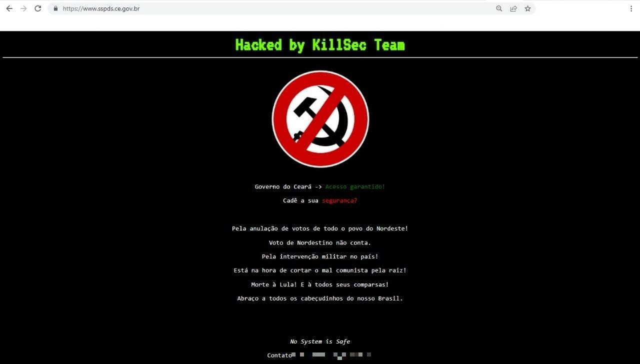 Hackers invadem sites oficiais de governos estaduais do Nordeste e