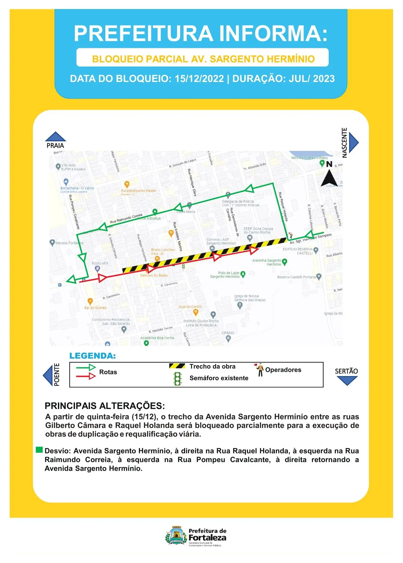 Desvios da avenida Sargento Hermínio