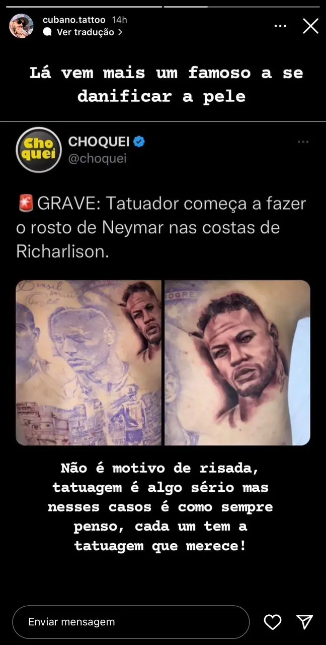 Imagem da crítica do tatuador