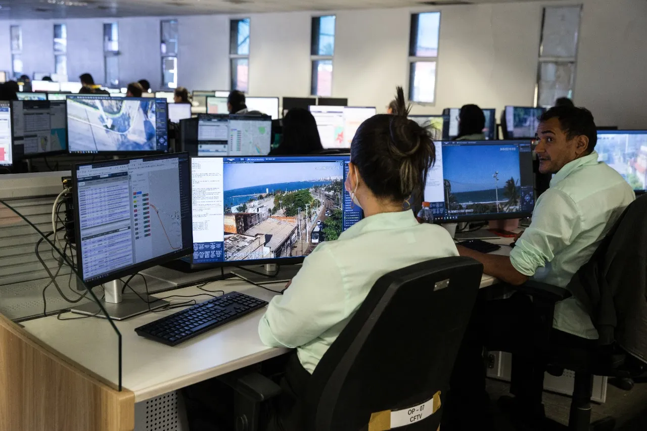Uma Central para integrar as imagens captadas pelo vide monitoramento em Fortaleza está em construção e tem projeção de entrega para 2024