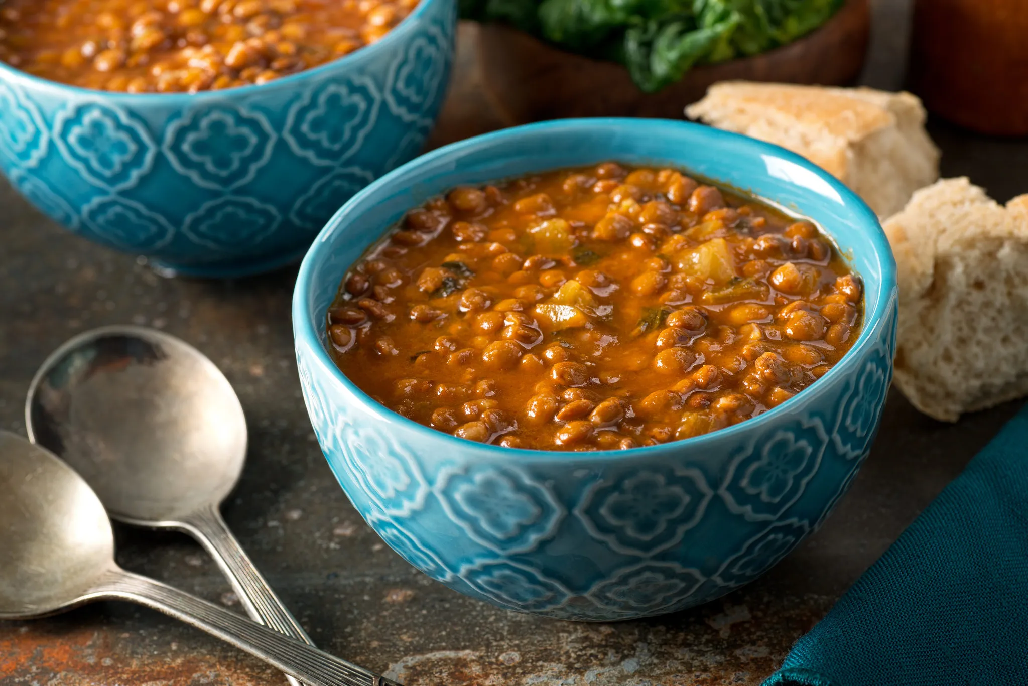 Ensopado de lentilha com curry