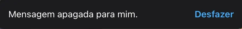 WhatsApp permite desfazer mensagem apagada apenas para usuário