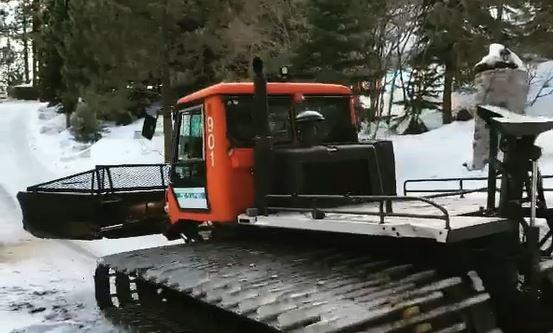 máquina de catar neve