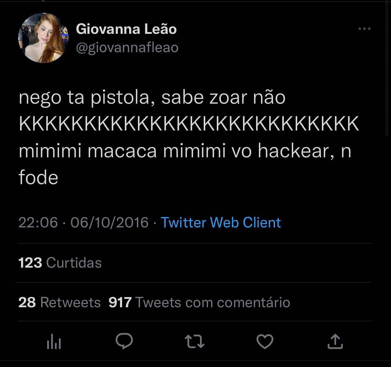 Tuíte foi condenado por internautas