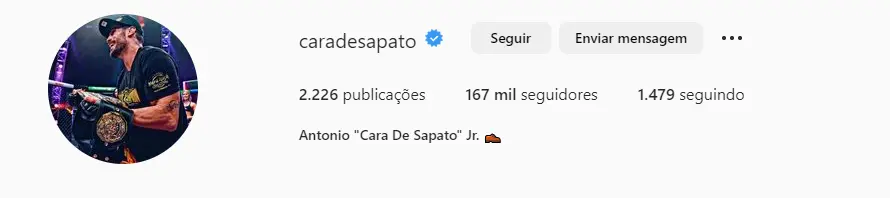 Print do perfil do Instagram Cara de sapato