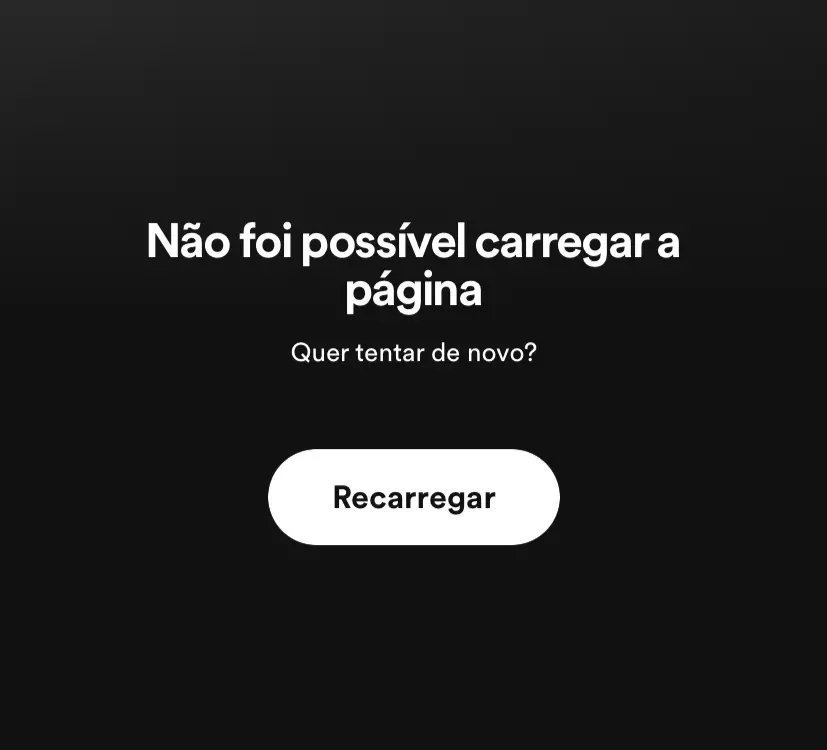 Inconsistência na versão web do Spotify