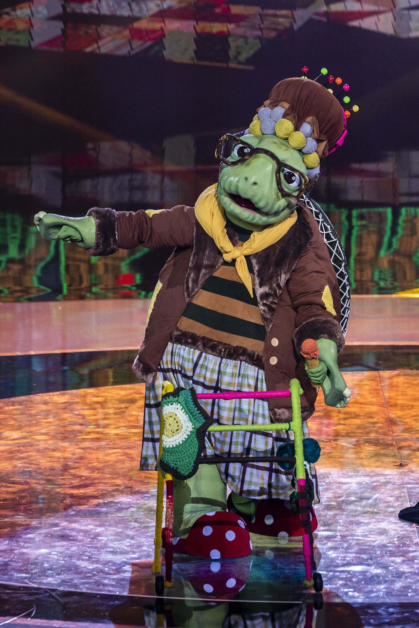 esta é uma imagem do Vovó Tartaruga 'the masked singer Brasil'