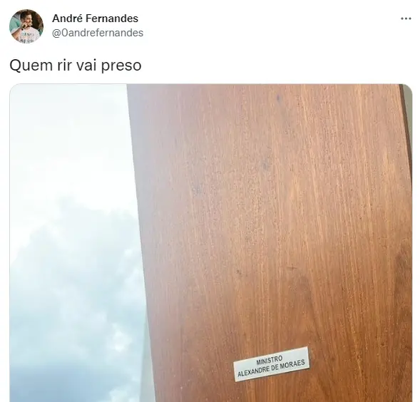 Publicação do deputado federal do Ceará André Fernandes durante os atos terroristas em Brasília