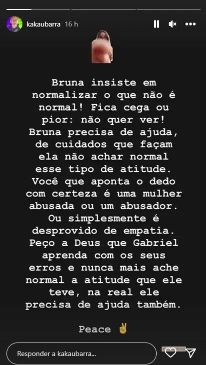 esta é uma captura de tela do instagram de Kakau Orphau