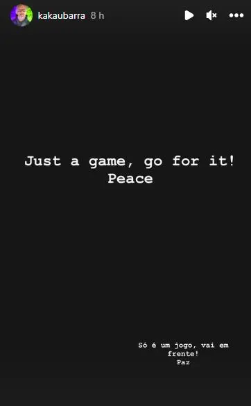print stories de kakau barra com a frase just a game, go for it! peace