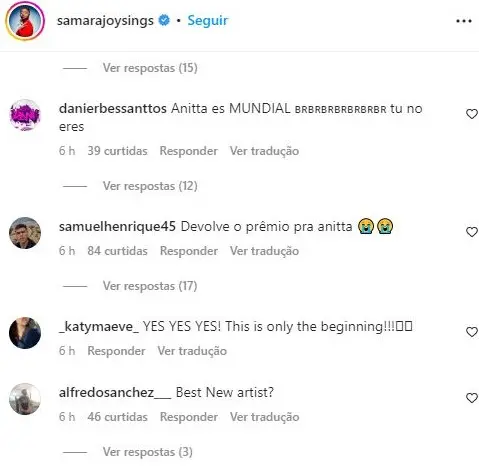 samara jot, ataques, anitta