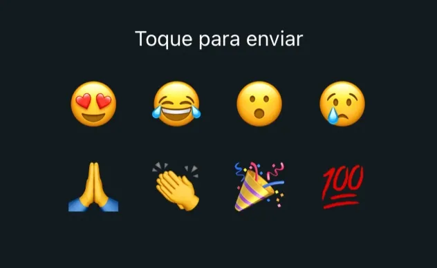 WhatsApp permite reagir a status com emojis