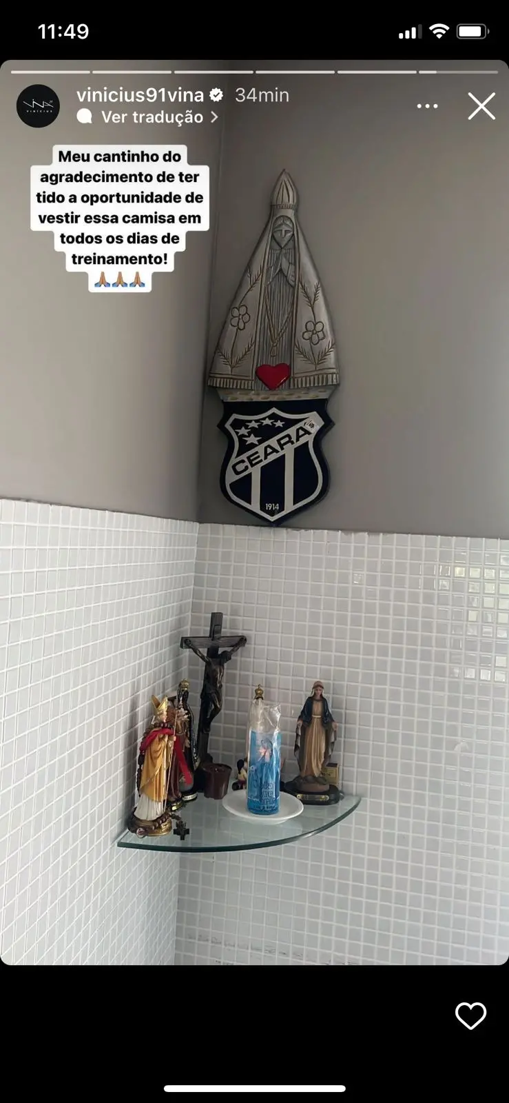 Print do Instagram do Vina