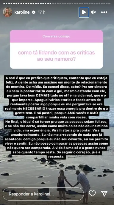 Print do storys de Karoline