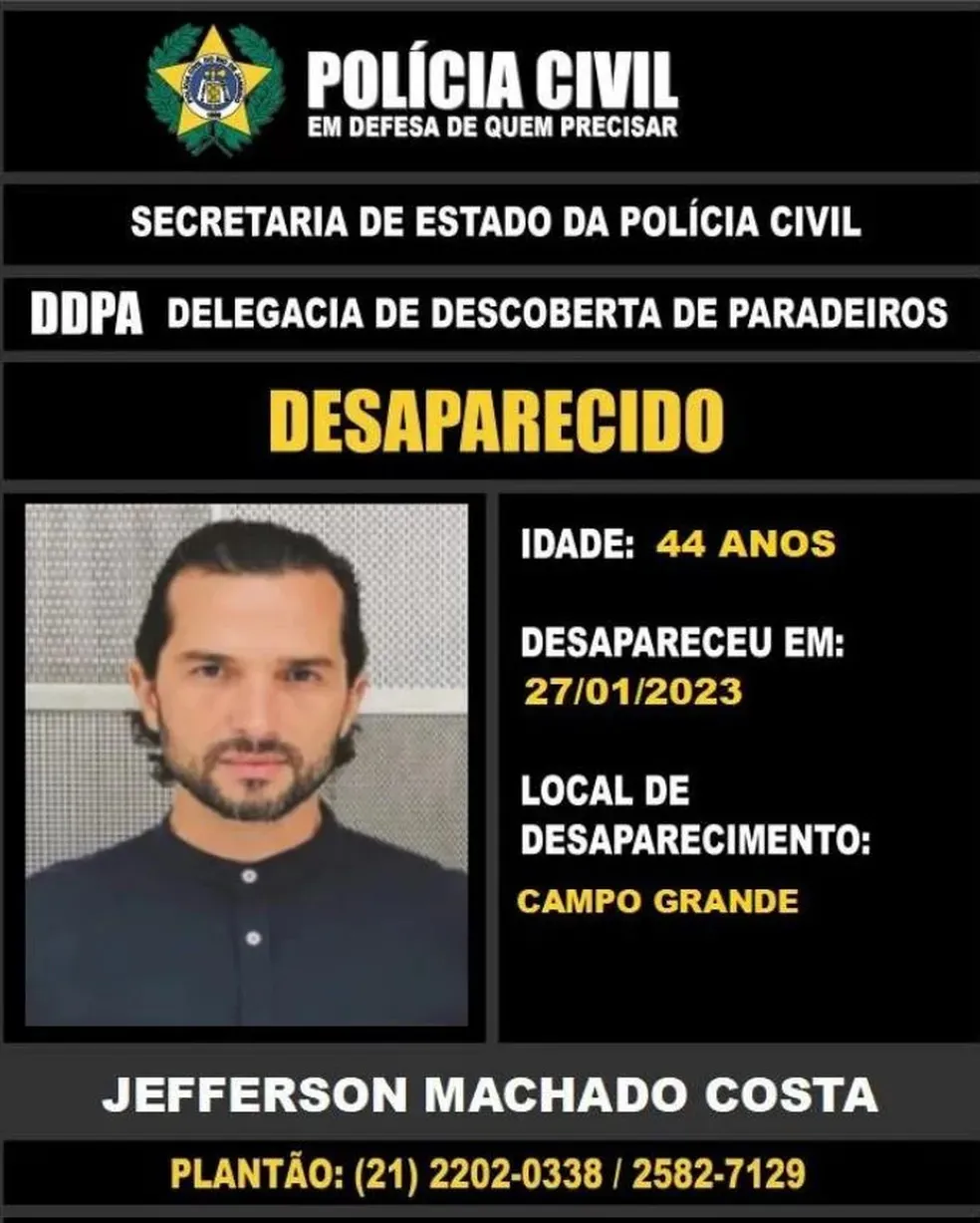 Delegacia de Descoberta de Paradeiros do RJ investiga desaparecimento do ator