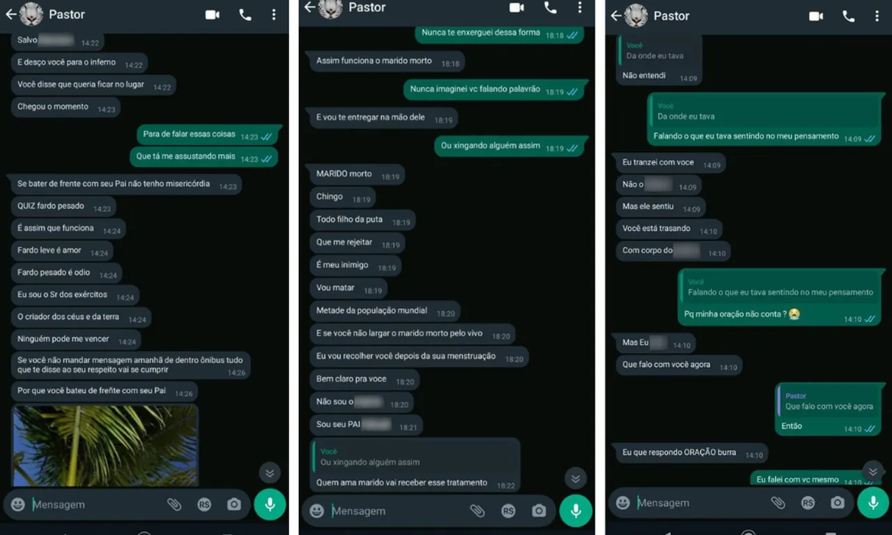 Pastor ameaçou fiel por mensagens para ter relações sexuais com ela
