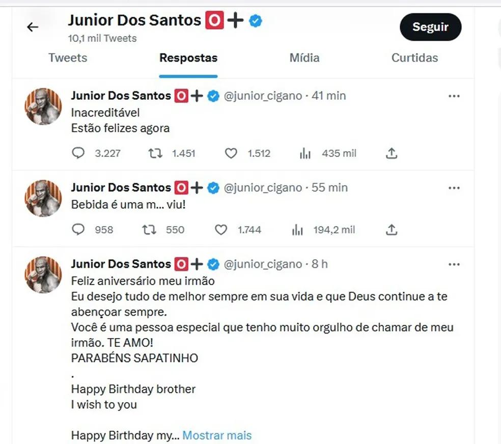 Junior Cigano, Twitter, Cara de Sapato