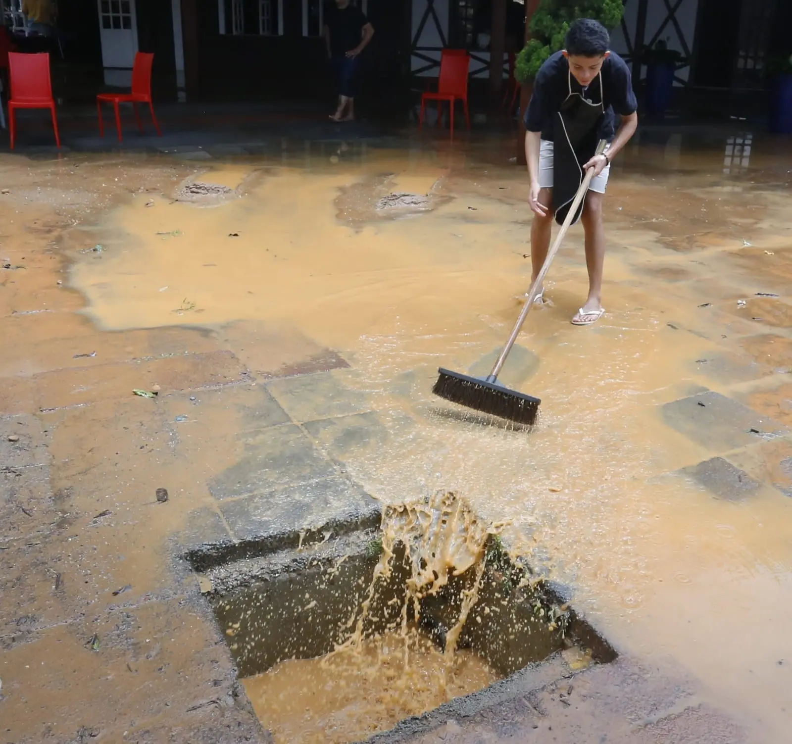 Guaramiranga ficou alagada após fortes chuvas