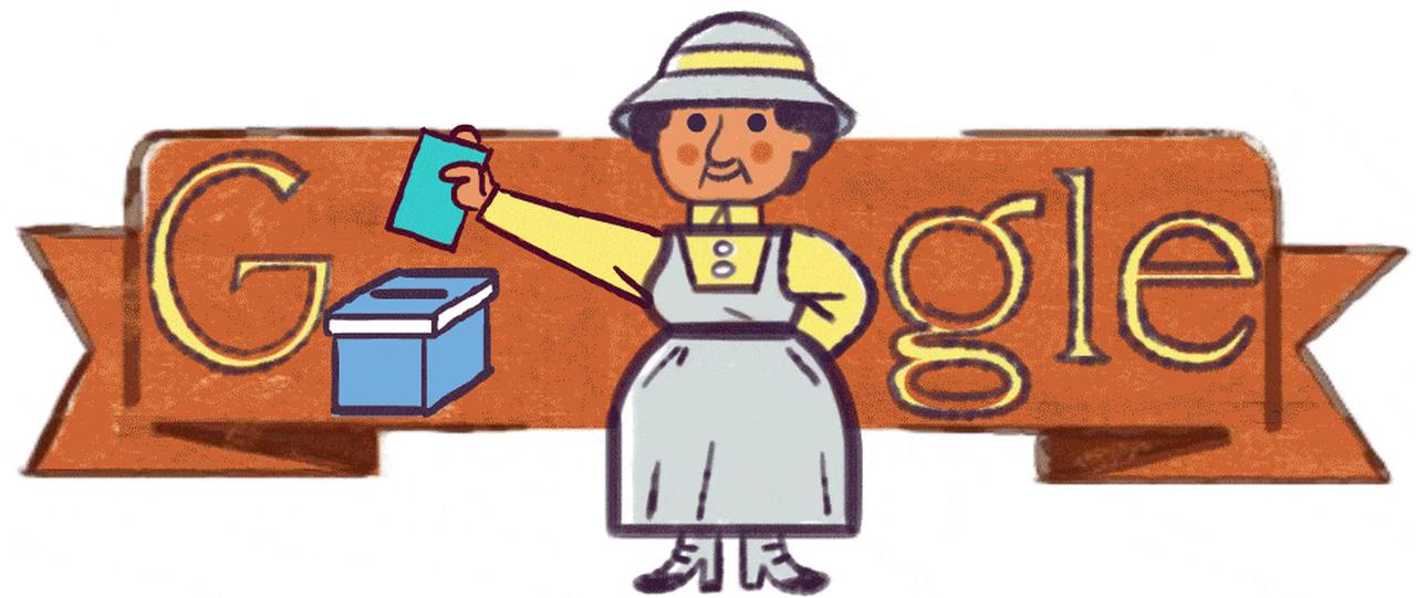 Doodle comemorativo do aniversário de 150 anos de Julieta Lanteri