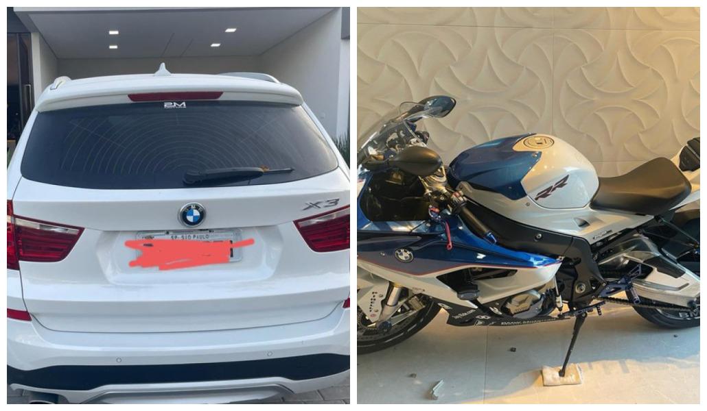 Operação Sequaz apreendeu uma moto e um carro da BMW, avaliados juntos em R$ 520 mil