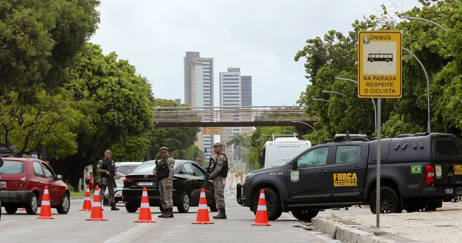 Agentes da Força Nacional no Rio Grande do Norte