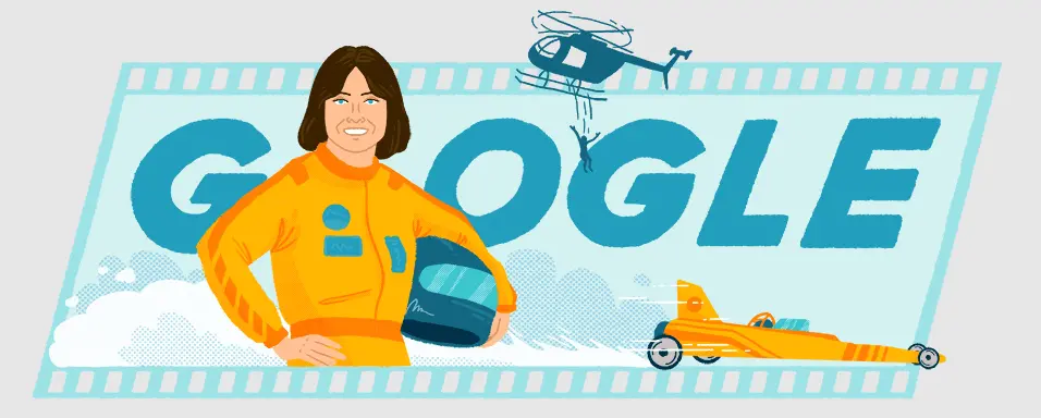 Doodle em homenagem aos 77º aniversário de Kitty O'Neil