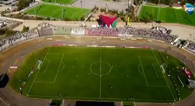 Imagem aérea do Estádio Municipal de La Cisterna